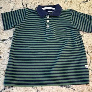 RuggedButts Green and Navy Striped Polo